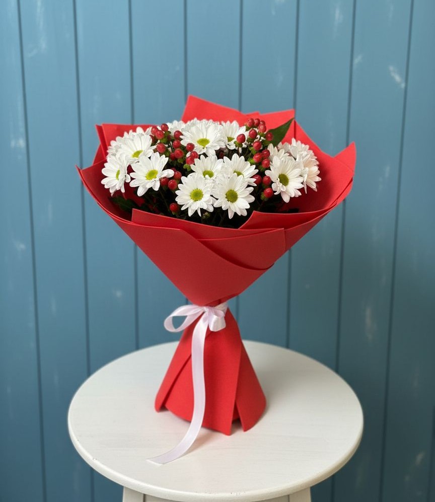 Букет цветов из: Хризантемы в Подгорном