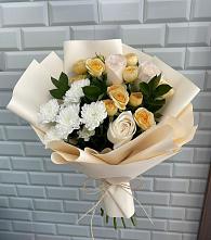 Букет цветов из:  Розы и Хризантемы в Подгорном