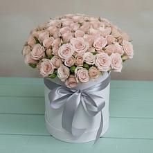 Цветочная композиция из Розы в шляпной коробке в Подгорном