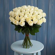 Букет 51 Белая роза Эдлесс Лав в Подгорном