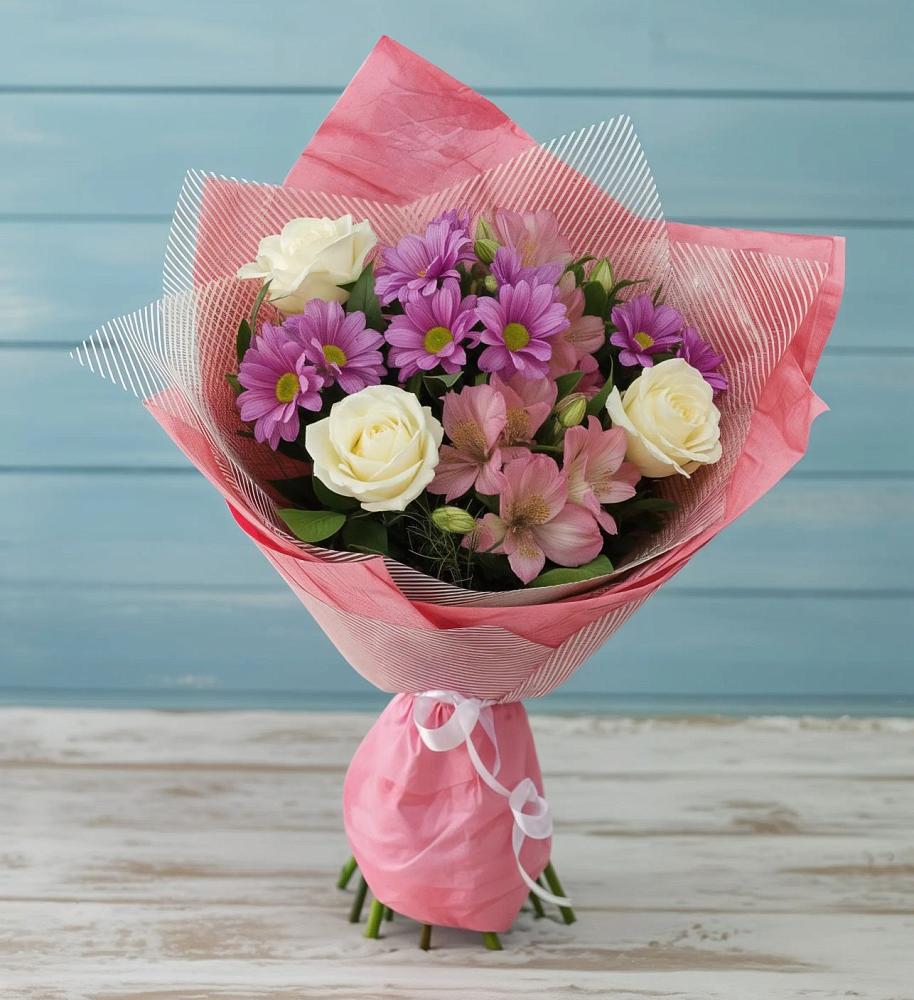 Букет цветов из: Герберы в Подгорном