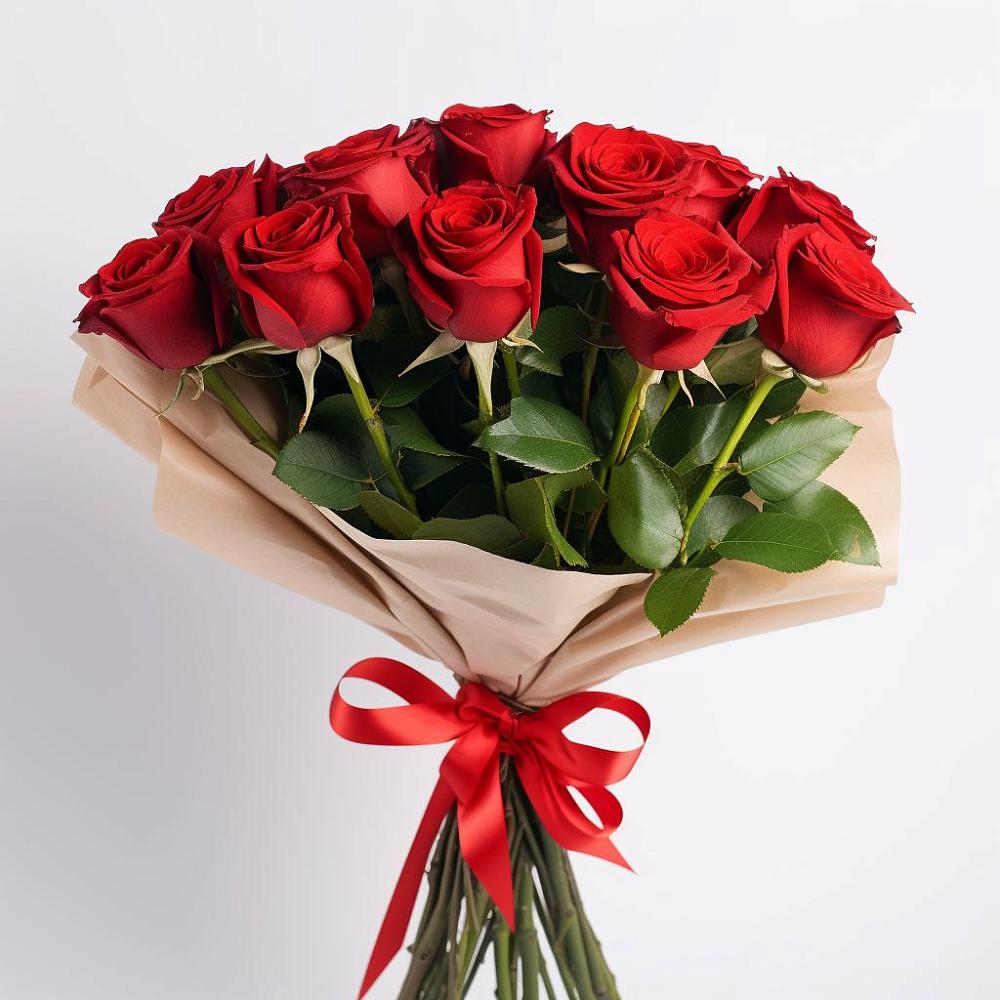 Букет 11 Красных роз Эдлесс Лав в Подгорном